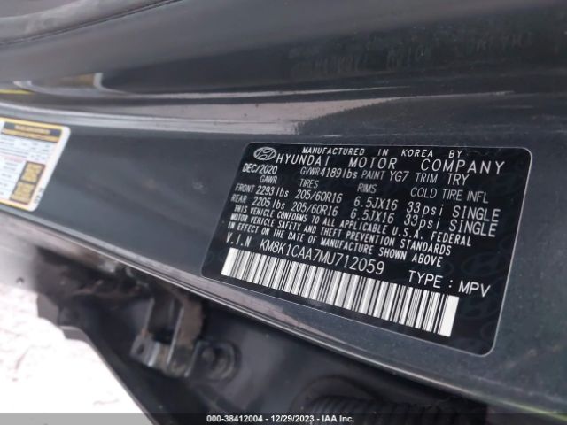 Photo 8 VIN: KM8K1CAA7MU712059 - HYUNDAI KONA 