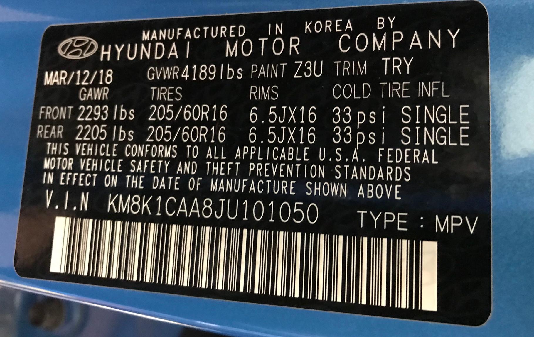 Photo 9 VIN: KM8K1CAA8JU101050 - HYUNDAI KONA 