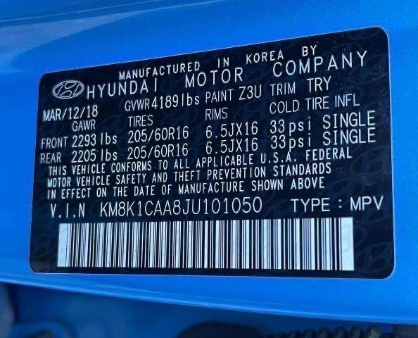 Photo 9 VIN: KM8K1CAA8JU101050 - HYUNDAI KONA 