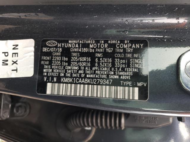 Photo 9 VIN: KM8K1CAA8KU279347 - HYUNDAI KONA SE 