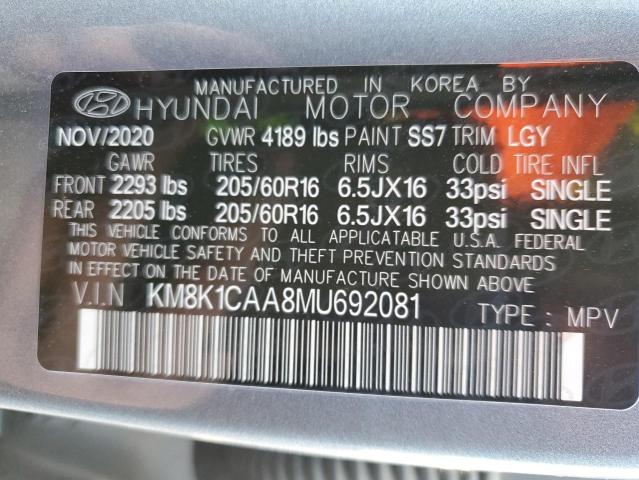 Photo 9 VIN: KM8K1CAA8MU692081 - HYUNDAI KONA SE 