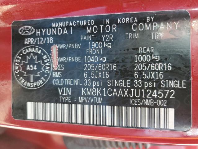 Photo 12 VIN: KM8K1CAAXJU124572 - HYUNDAI KONA 