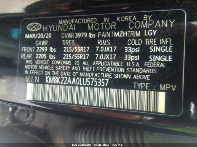 Photo 8 VIN: KM8K22AA0LU575357 - HYUNDAI KONA 