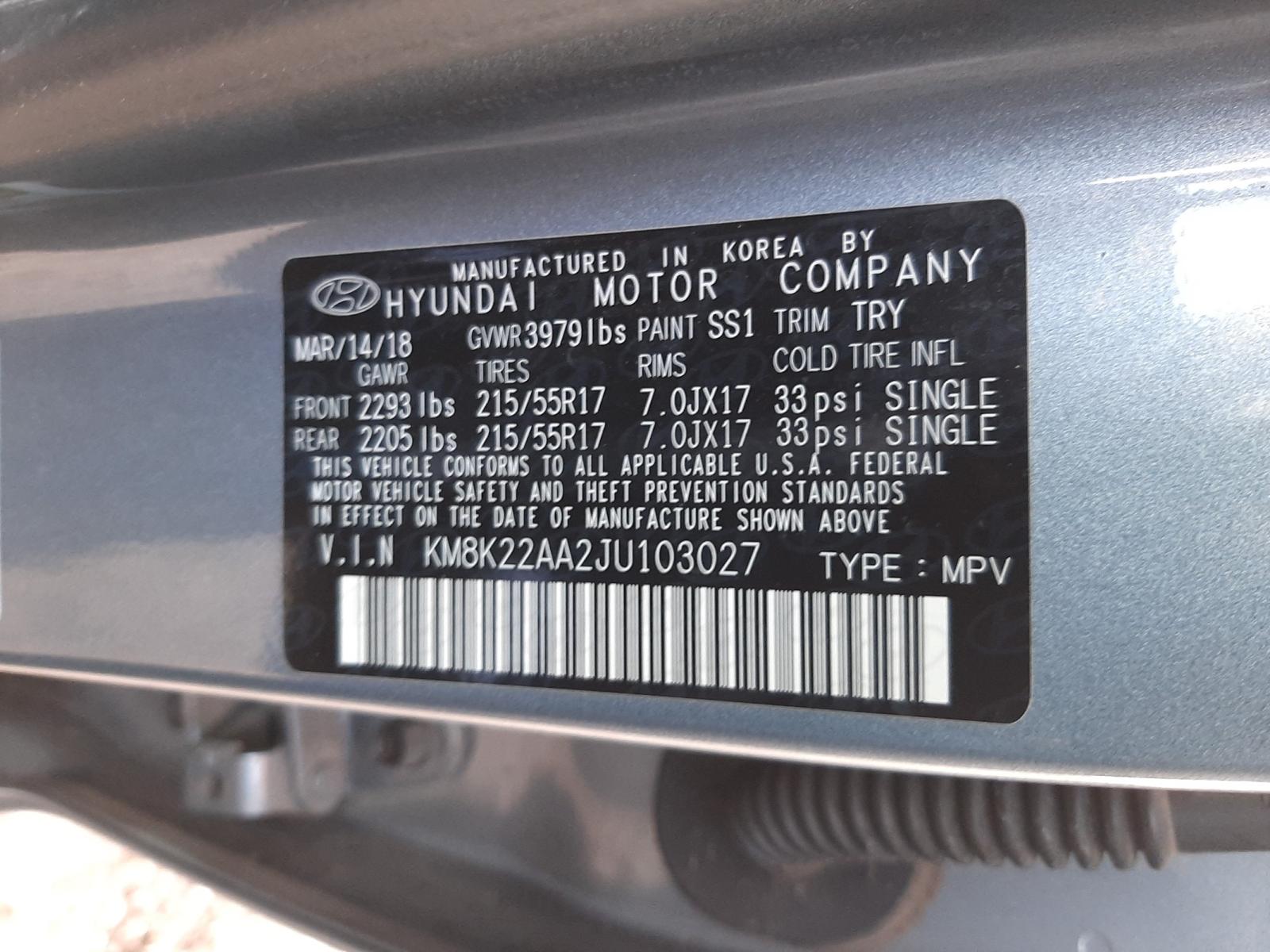 Photo 9 VIN: KM8K22AA2JU103027 - HYUNDAI KONA SEL 