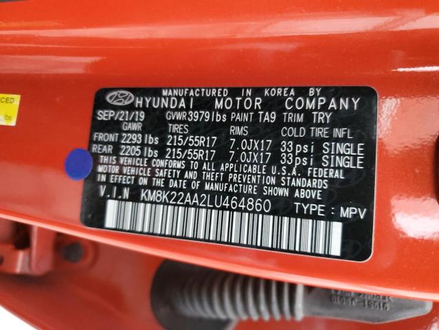 Photo 12 VIN: KM8K22AA2LU464860 - HYUNDAI KONA SEL 