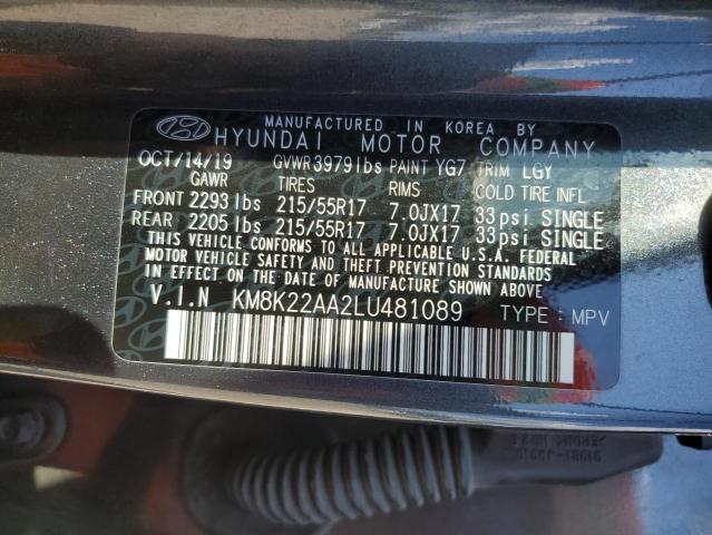 Photo 12 VIN: KM8K22AA2LU481089 - HYUNDAI KONA SEL 