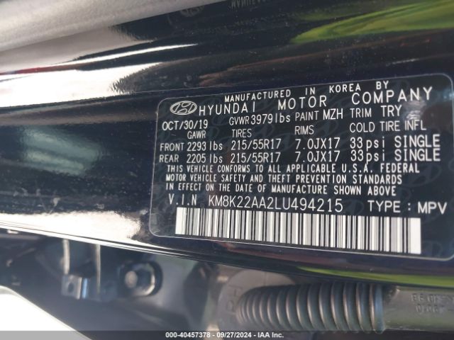 Photo 8 VIN: KM8K22AA2LU494215 - HYUNDAI KONA 