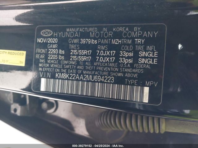 Photo 8 VIN: KM8K22AA2MU694223 - HYUNDAI KONA 