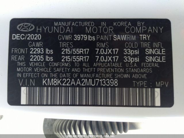 Photo 8 VIN: KM8K22AA2MU713398 - HYUNDAI KONA 