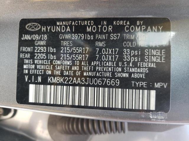 Photo 9 VIN: KM8K22AA3JU067669 - HYUNDAI KONA SEL 