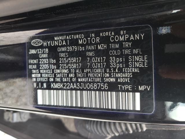 Photo 9 VIN: KM8K22AA3JU068756 - HYUNDAI KONA SEL 