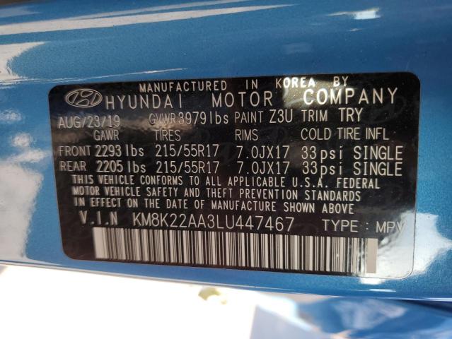 Photo 12 VIN: KM8K22AA3LU447467 - HYUNDAI KONA SEL 