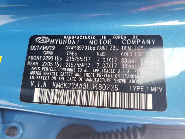 Photo 9 VIN: KM8K22AA3LU480226 - HYUNDAI KONA SEL 