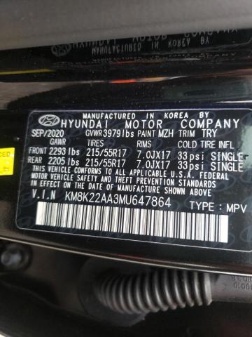 Photo 9 VIN: KM8K22AA3MU647864 - HYUNDAI KONA SEL 