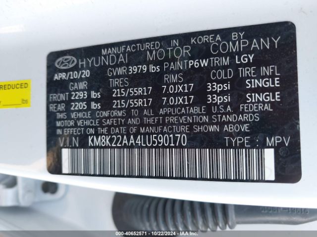 Photo 8 VIN: KM8K22AA4LU590170 - HYUNDAI KONA 