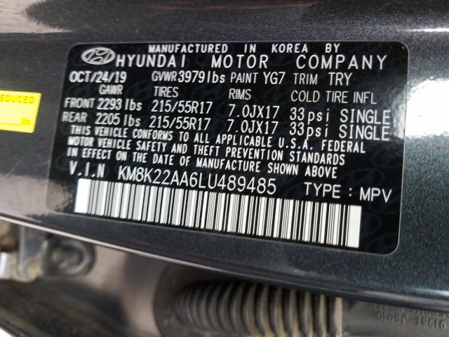 Photo 9 VIN: KM8K22AA6LU489485 - HYUNDAI KONA SEL 