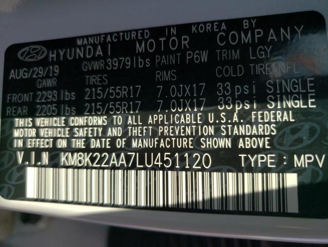 Photo 9 VIN: KM8K22AA7LU451120 - HYUNDAI KONA SEL 