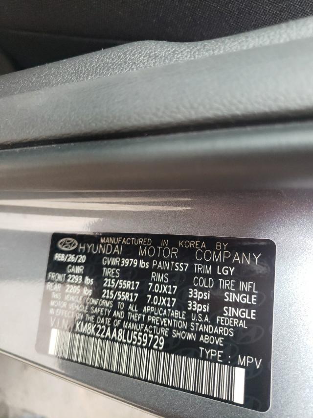 Photo 9 VIN: KM8K22AA8LU559729 - HYUNDAI KONA SEL 