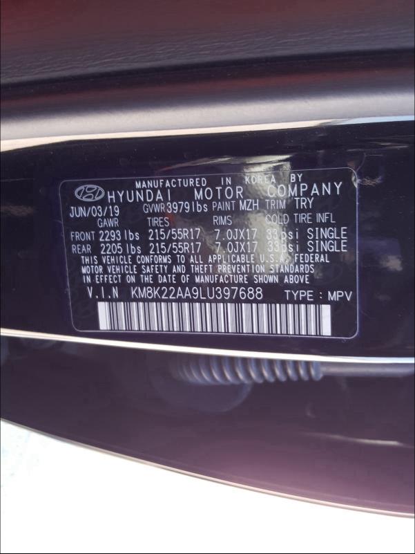 Photo 9 VIN: KM8K22AA9LU397688 - HYUNDAI KONA SEL 