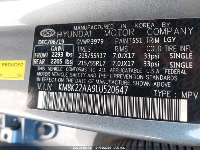 Photo 8 VIN: KM8K22AA9LU520647 - HYUNDAI KONA 