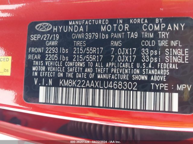 Photo 8 VIN: KM8K22AAXLU468302 - HYUNDAI KONA 