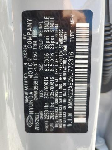 Photo 11 VIN: KM8K22AB2NU772316 - HYUNDAI KONA 