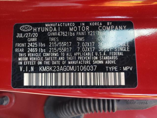 Photo 9 VIN: KM8K23AG0MU106037 - HYUNDAI KONA SEL 