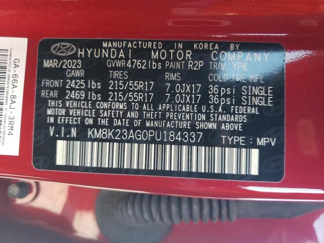 Photo 11 VIN: KM8K23AG0PU184337 - HYUNDAI KONA 