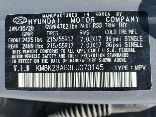 Photo 12 VIN: KM8K23AG3LU073145 - HYUNDAI KONA SEL 