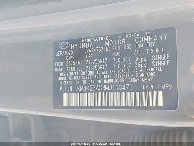 Photo 8 VIN: KM8K23AG3MU110471 - HYUNDAI KONA ELECTRIC 