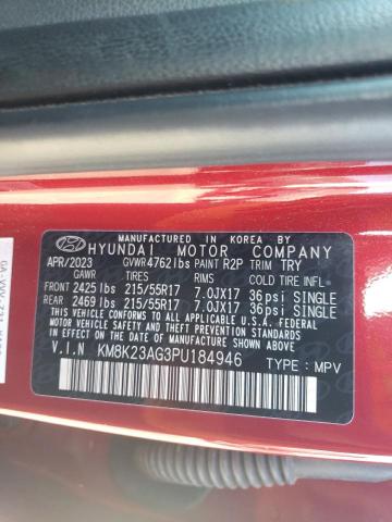 Photo 12 VIN: KM8K23AG3PU184946 - HYUNDAI KONA SE 