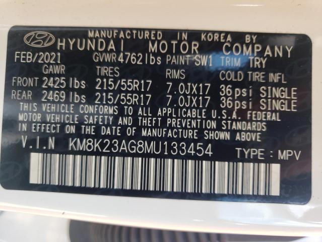 Photo 9 VIN: KM8K23AG8MU133454 - HYUNDAI KONA SEL 