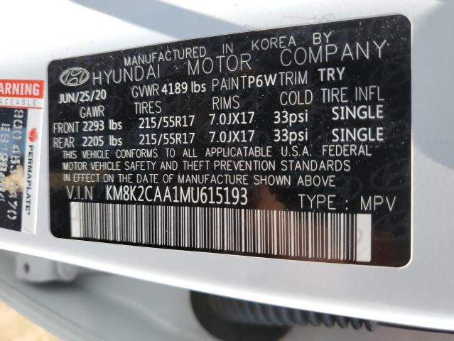 Photo 12 VIN: KM8K2CAA1MU615193 - HYUNDAI KONA SEL 