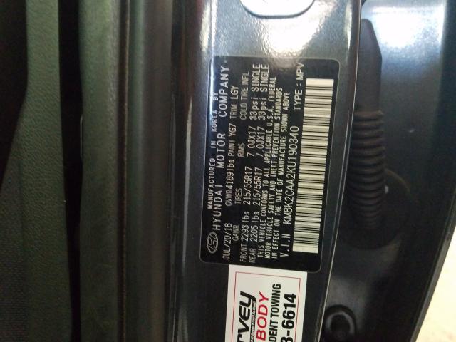 Photo 9 VIN: KM8K2CAA2KU190340 - HYUNDAI KONA SEL 