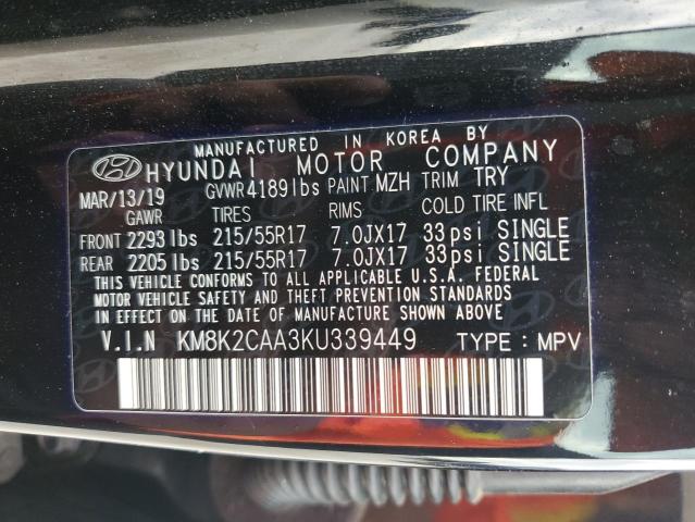 Photo 11 VIN: KM8K2CAA3KU339449 - HYUNDAI KONA SEL 