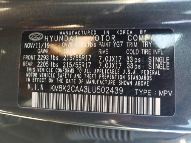 Photo 9 VIN: KM8K2CAA3LU502439 - HYUNDAI KONA 