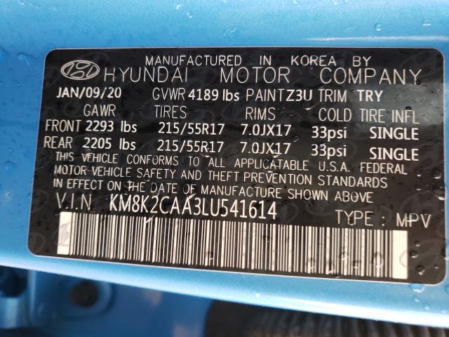 Photo 9 VIN: KM8K2CAA3LU541614 - HYUNDAI KONA SEL 