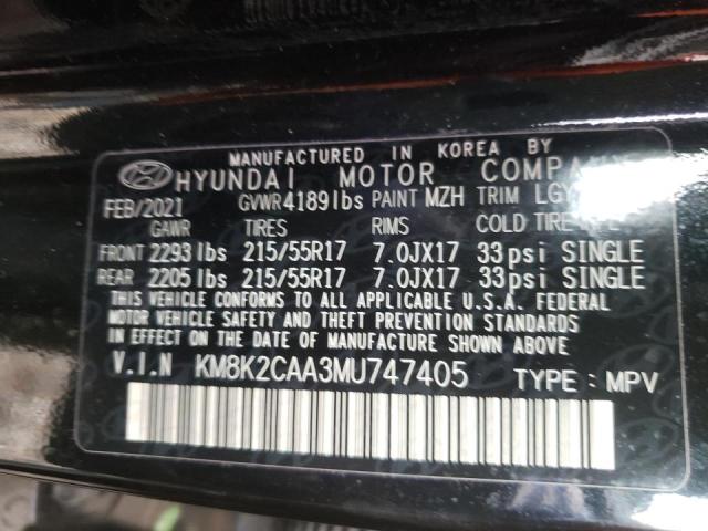 Photo 9 VIN: KM8K2CAA3MU747405 - HYUNDAI KONA SEL 