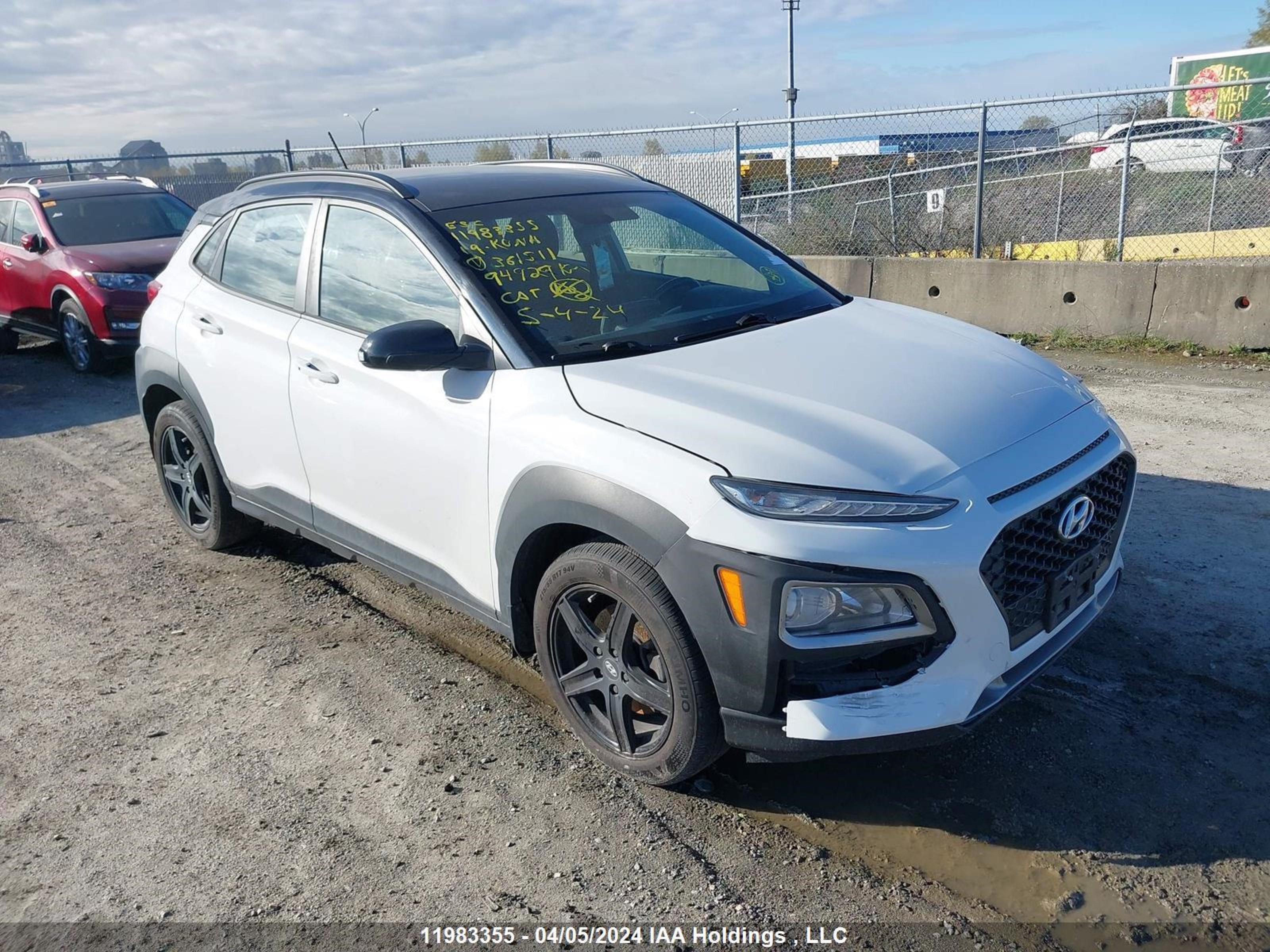 Photo 0 VIN: KM8K2CAA4KU361511 - HYUNDAI KONA 