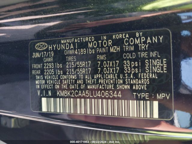 Photo 8 VIN: KM8K2CAA5LU406344 - HYUNDAI KONA 