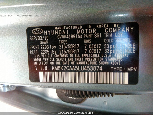 Photo 8 VIN: KM8K2CAA5LU453874 - HYUNDAI KONA 