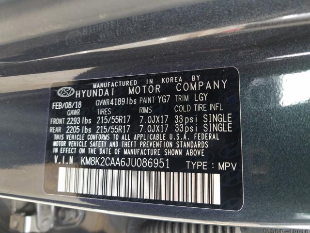 Photo 9 VIN: KM8K2CAA6JU086951 - HYUNDAI KONA SEL 