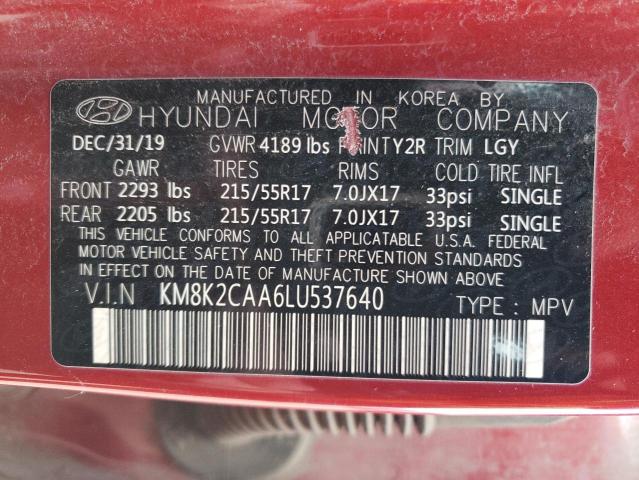 Photo 11 VIN: KM8K2CAA6LU537640 - HYUNDAI KONA SEL 