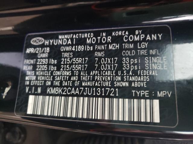 Photo 9 VIN: KM8K2CAA7JU131721 - HYUNDAI KONA SEL 