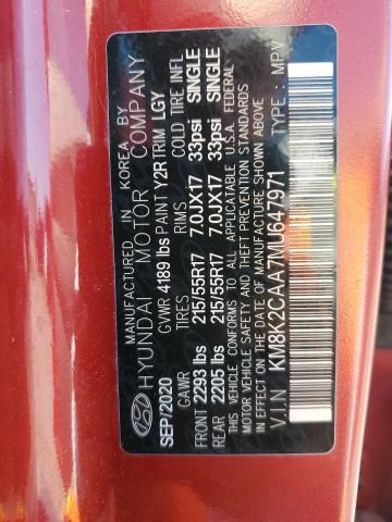 Photo 11 VIN: KM8K2CAA7MU647971 - HYUNDAI KONA SEL 