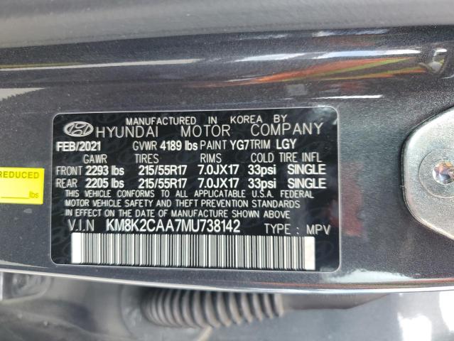 Photo 12 VIN: KM8K2CAA7MU738142 - HYUNDAI KONA 