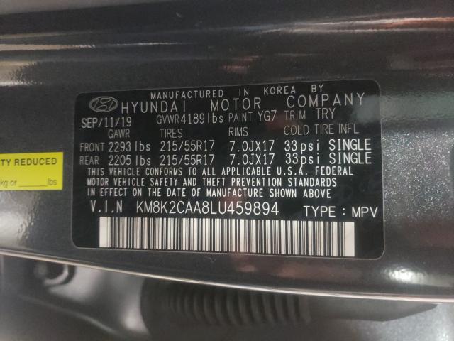 Photo 9 VIN: KM8K2CAA8LU459894 - HYUNDAI KONA SEL 