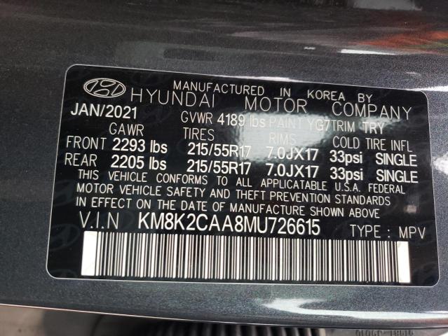 Photo 9 VIN: KM8K2CAA8MU726615 - HYUNDAI KONA SEL 