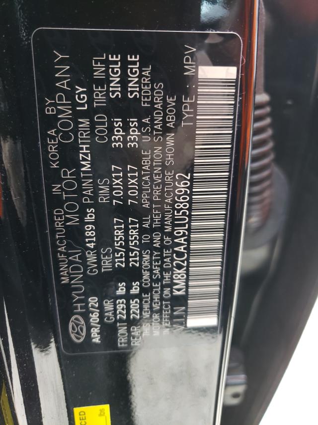 Photo 9 VIN: KM8K2CAA9LU586962 - HYUNDAI KONA SEL 