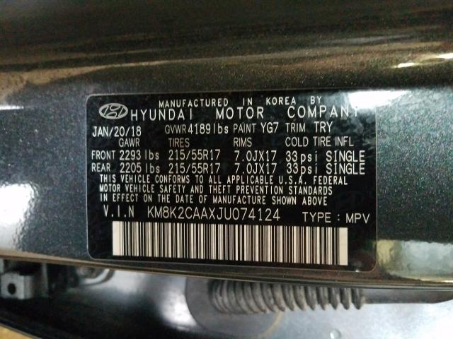 Photo 9 VIN: KM8K2CAAXJU074124 - HYUNDAI KONA SEL 